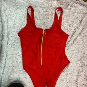 Never wore red swimsuits
